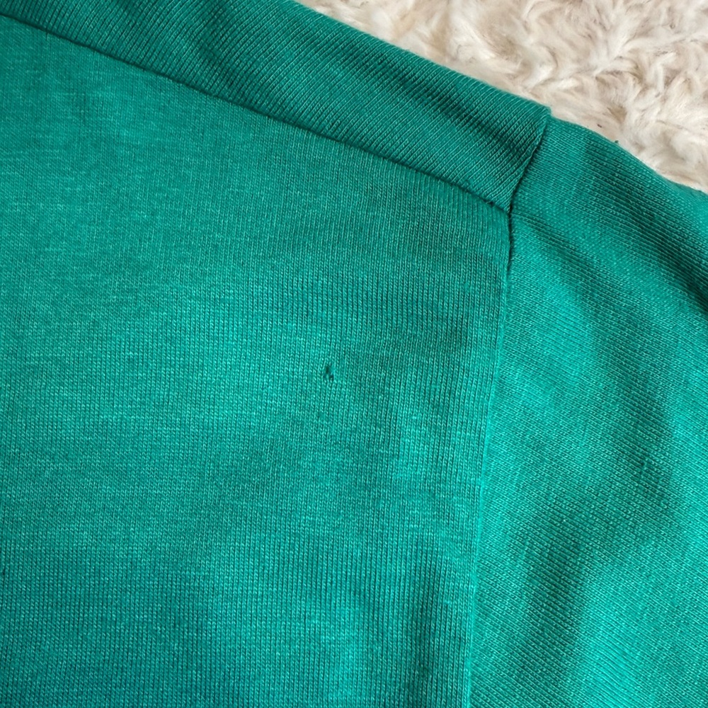 adidas Green Trefoil Short Sleeve Tee with White Logo - Picture 7 of 7